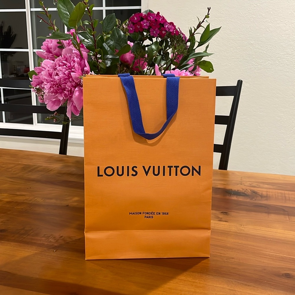 Louis Vuitton paper shopping bag 10x14